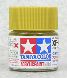 TAMIYA 壓克力系水性漆 10ml 黃綠色 XF-4